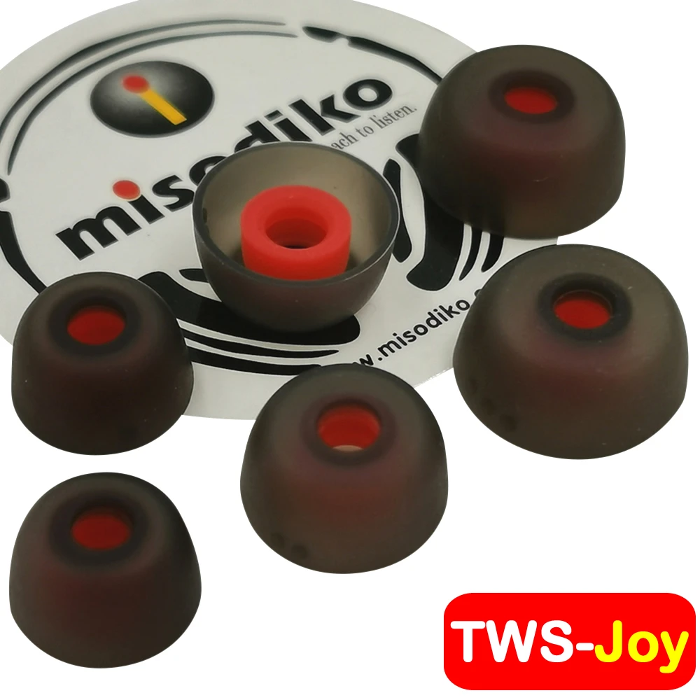 misodiko TWS-Joy Silicone Earbuds Tips for Jabra Elite 75t, Elite 65t/ Active/ Sport, Evolve 65t, Creative Outlier Air/ Gold