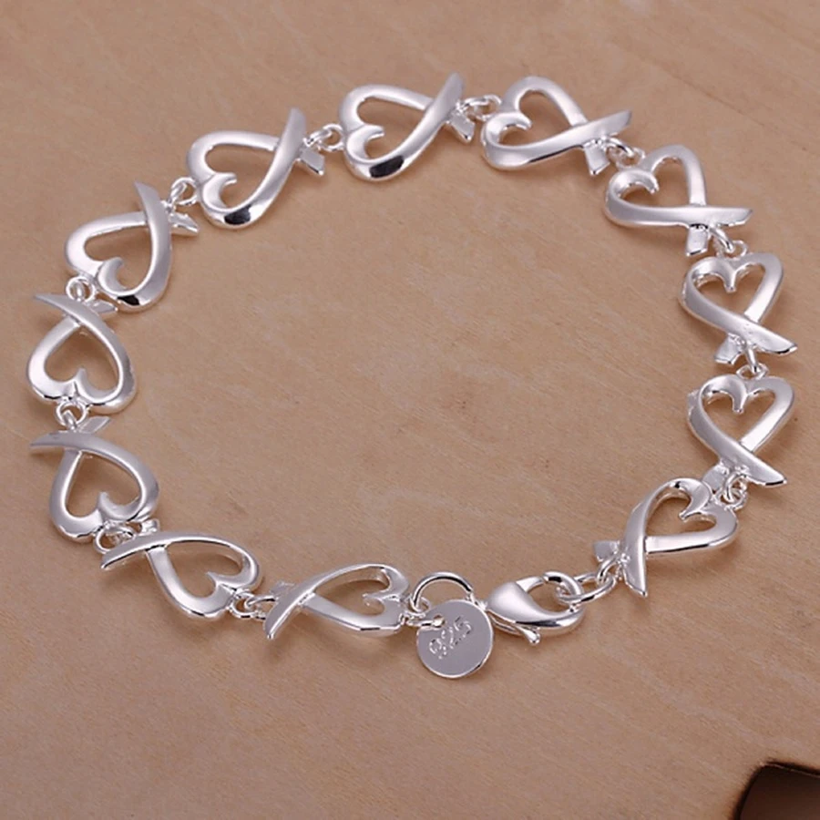 925 Sterling silver Bracelets For women wedding lady cute noble pretty Jewelry fashion nice chain free shipping hot gifts