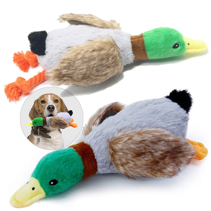 Cute Plush Duck Dogs Squeak Toys Funny Pet Play Intereactive Chew Toy for Small Medium Dog Pets Supplies Accessories