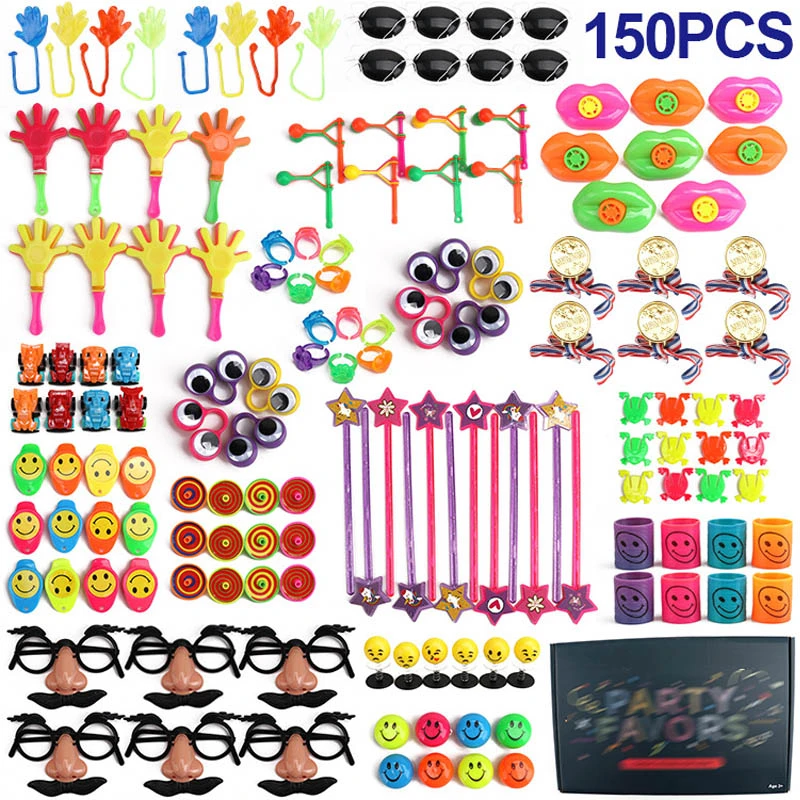 Birthday Party Gift Favors Small Bulk Toy Pinata Prizes Game Party Supplies 150/130/120/100 Pcs Kids Puzzle Toy Giveaways Prizes