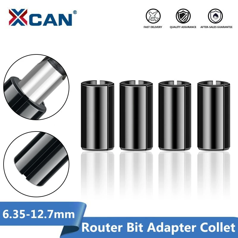 XCAN 1pcs Adapter Collet Shank CNC Router Tool Adapters Holder 8mm Change to 6mm/ 8-6.35/ 9.5-6.35/ 10-8/12-6 8 10/12.7-6 6.35mm