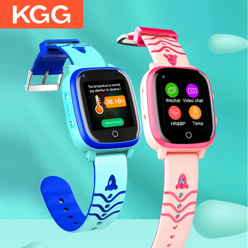 T5S 4G Kids Smart Watch Video Call Phone Watch GPS Wifi SOS Waterproof Kids Smartwatch Body Temperature Heart Rate Monitor Clock