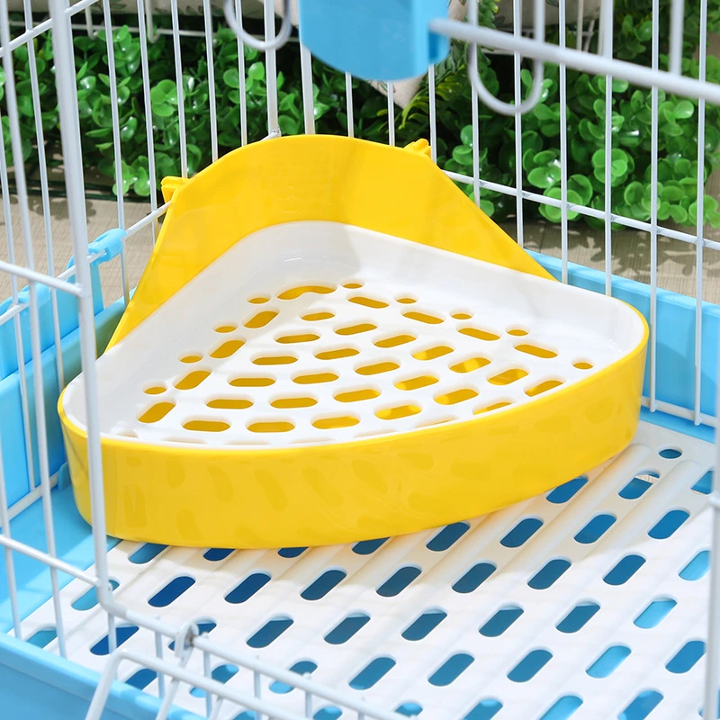 Dog Cavy Rabbit Puppy Plastic Potty Training  Pet Toilet Small Animal Litter Tray Corner for Hamster Pig Cat Rabbit Pee