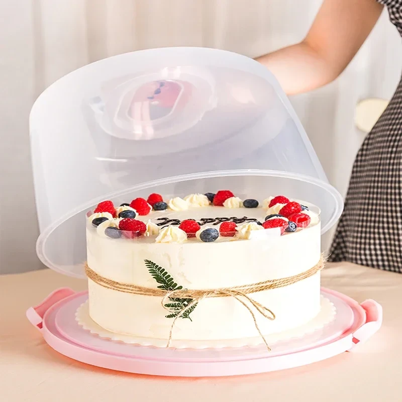 Transparent Portable Cake Box Food Fresh-Keeping Box Refrigerator Fresh-keeping Box Fruits Vegetables Storage Boxs Holder Cases