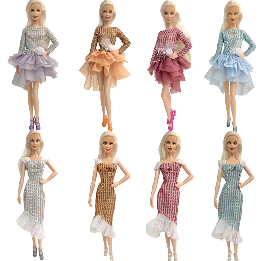 NK Hot Sale 1x Doll Dress For Barbie Doll Fashion Skirt Dollhouse Clothes DIY Accessories Girls' Gift Baby Toys G1 JJ