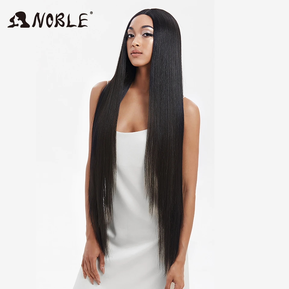 Noble Lace Wigs For Black Women Straight Wig Synthetic Lace Wig 38 Inch Ombre Blonde Lace Wig  Cosplay Synthetic Lace Wig