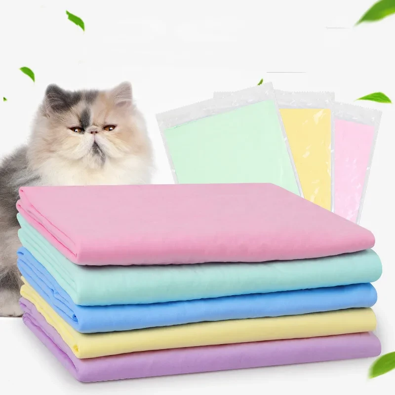 New Lovely Pet Small Medium Large Cats Dogs Bath Towel Super Absorbent PVA Washable Towels Dog Supplies