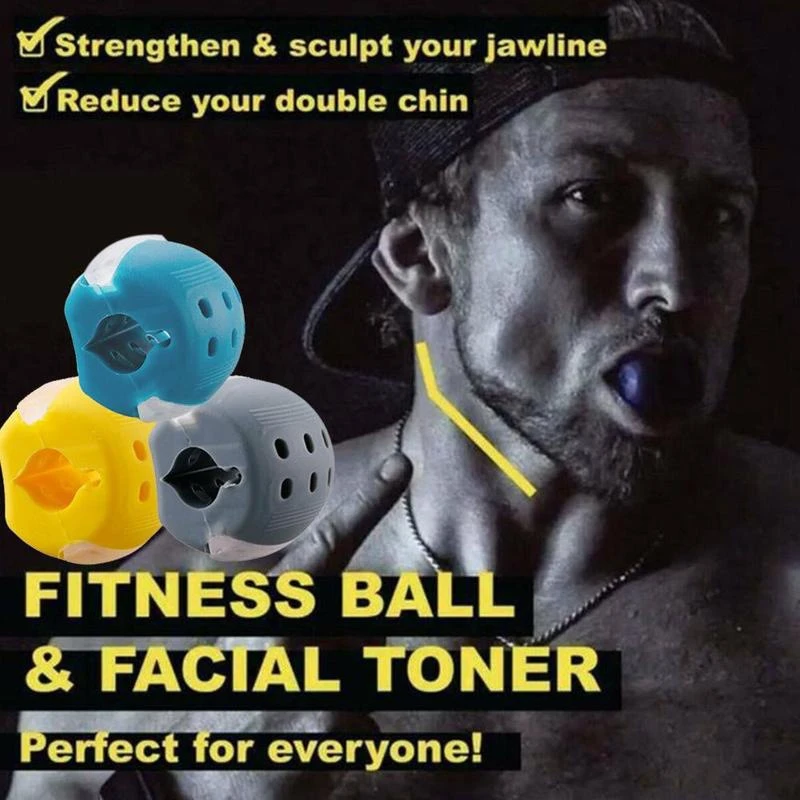 1Pc Jaw Trainer Face-lift Artifact Facial Muscle Chew Device Face and Neck Exercise Ball Strength Trainer Expander Equipment