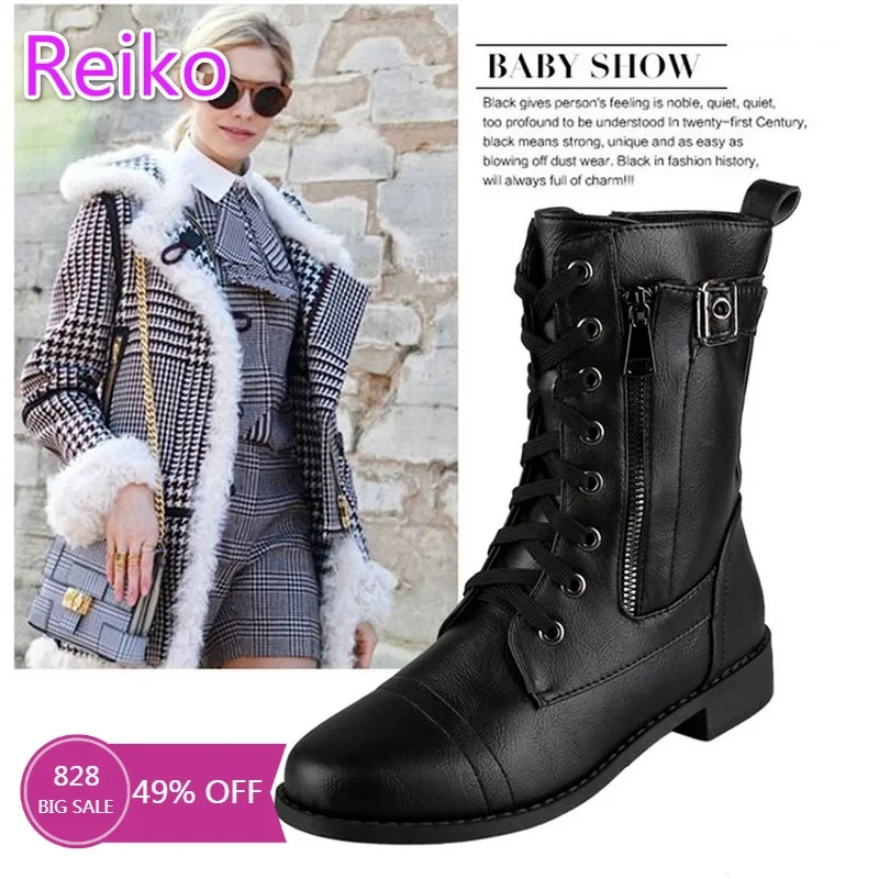 Retro Martin boots women 2021 autumn and winter new tooling boots large size foreign trade short boots thick heel knight boots