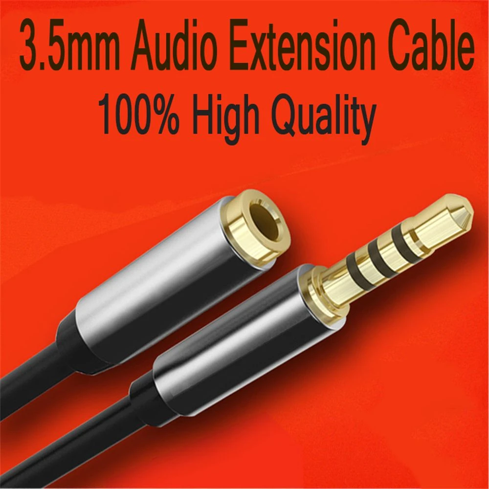 1 m/3 m/5 m AUX Kabel 3.5mm Audio Extension Kabel Jack Man-Vrouw Hoofdtelefoon Kabel Voor Auto Oortelefoon Speaker High Quality
