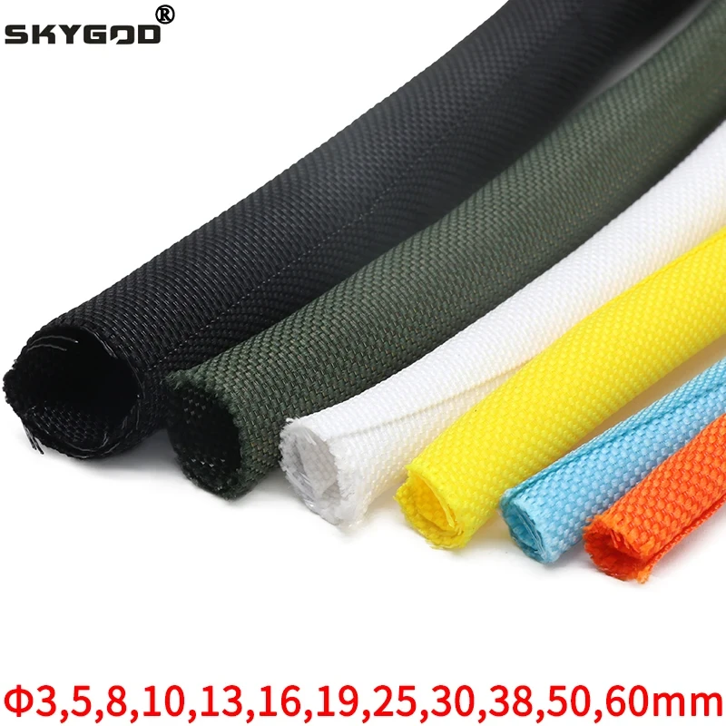 Multicolor Self Closing PET Expandable Braided Sleeve Self-Close Flexible Insulated Hose Pipe Wire Wrap Protect Cable Sock Tube