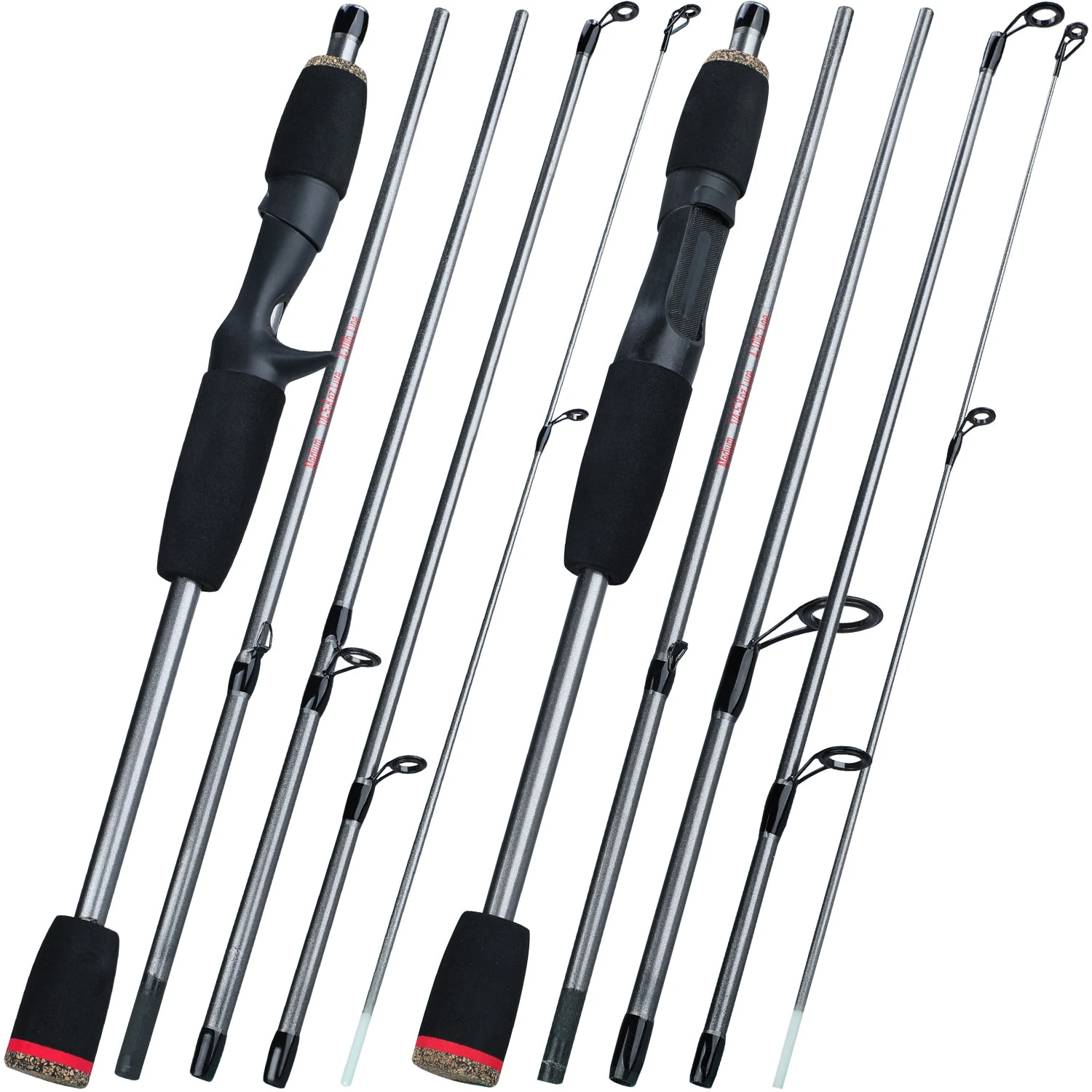 Sougayilang 1.7m/1.66m Portable 5 Section Travel Fishing Rod Ultralight Weight EVA Handle Spinning/Casting Fishing Pole Fishing