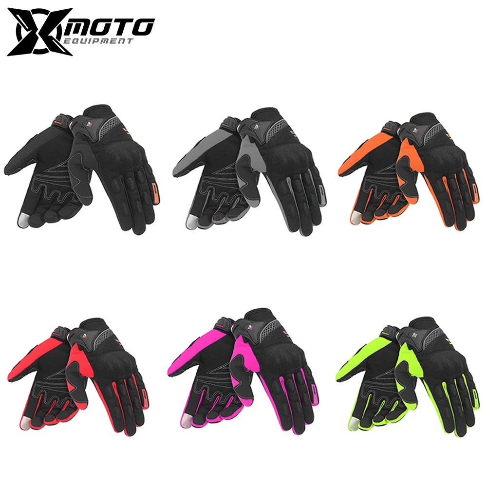 Motorcycle Gloves Breathable Guantes Moto Full Finger Motorbike Unisex Motocross Riding Gloves Motorcycle Polyester Summer M-2XL