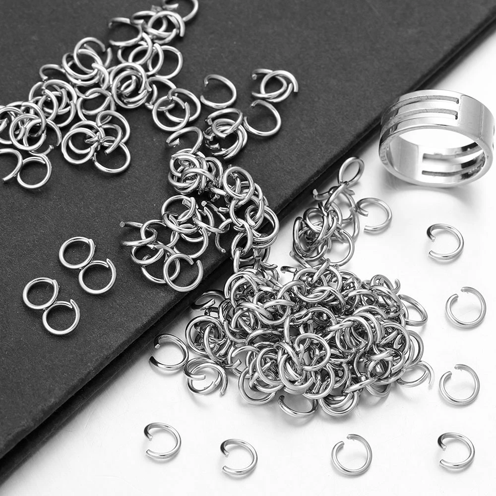 200pcs Lot 3 4 5 6 8 10mm Stainless Steel Jump Rings Split Rings Connectors for Diy Jewelry Finding Making Supplies Accessories