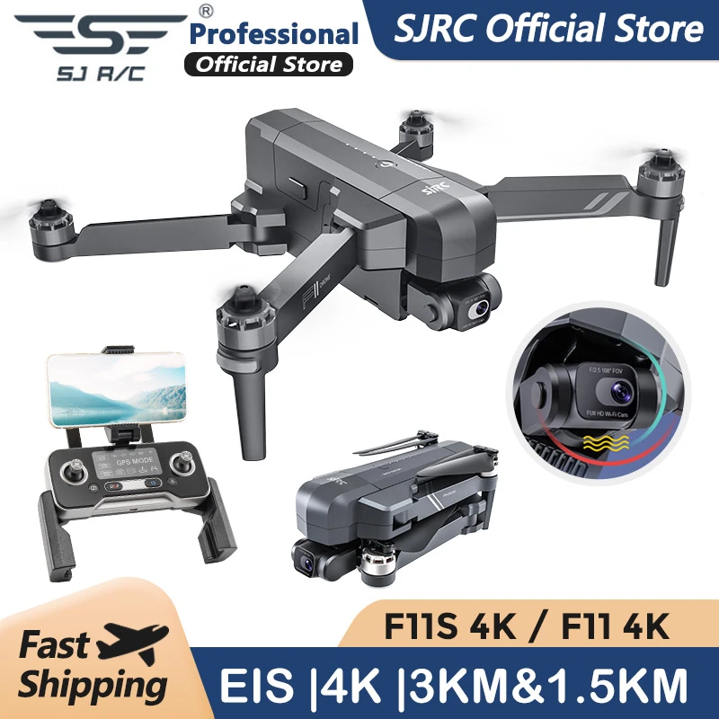 SJRC F11 Pro 4K F11s Pro 2.5K Camera Drone GPS 5G FPV HD 2 Axis Stabilized Gimbal EIS Professional Brushless Quadcopter RC Dron