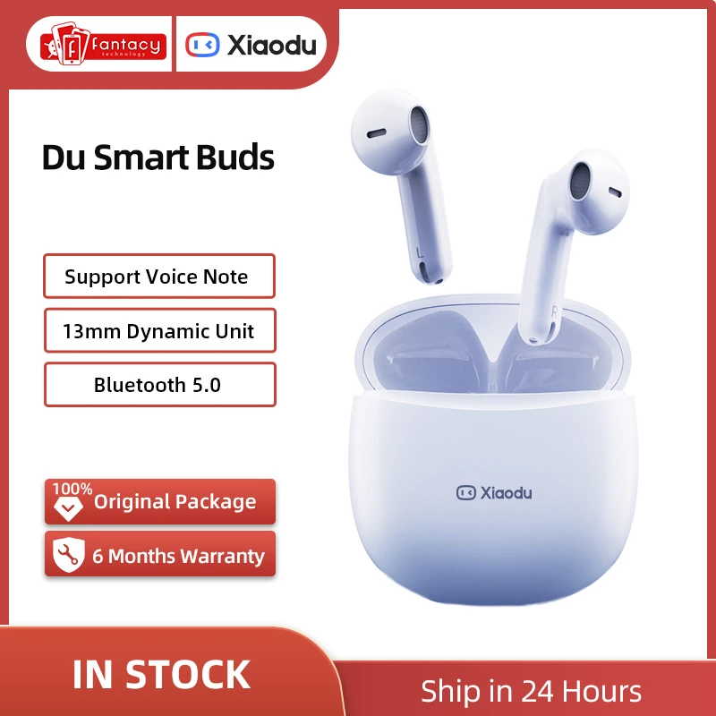 Xiaodu Du Smart Buds TWS Earbuds Wireless Bluetooth Headphones Support Voice Note 16H Battery life IPX4 For Xiaomi Mobile Phone