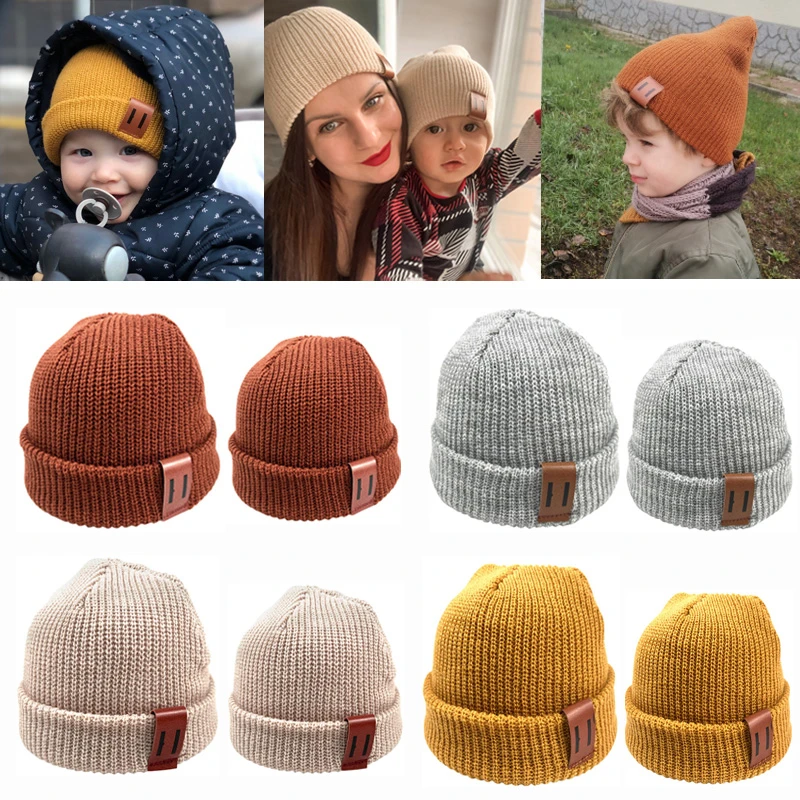 9 Colors S/L Baby Hat for Boy Warm Baby Winter Hat for Kids Beanie Knit Children Hats for Girls Boys Baby Cap Newborn Hat 1PC