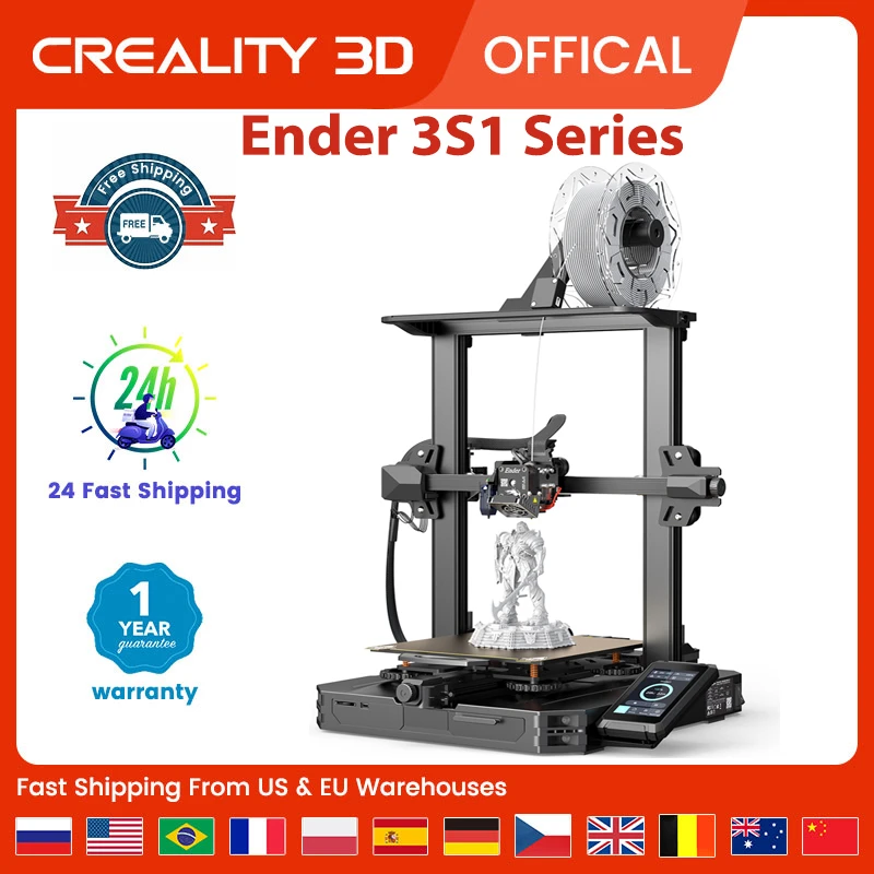 CREALITY 3D Ender-3 V2 Mainboard With Silent TMC2208 Stepper Drivers New UI&4.3 Inch Color Lcd Carborundum Glass Bed 3D Printer