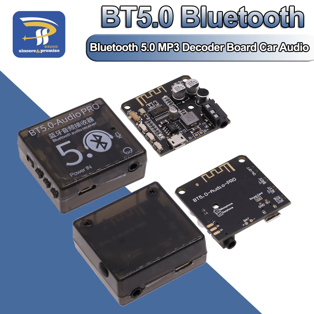 Bluetooth 5.0 MP3 Decoder Board Case BT5.0 Audio Pro Receiver MP3 Lossless Car Player Wireless Stereo Music Amplifier Module