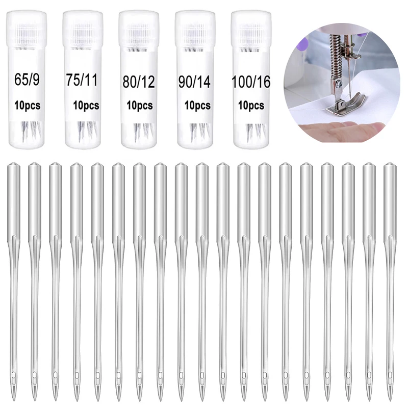 Imzay 50Pcs Household Sewing Machine Needle Sharp Universal Regular Point For Singer Brother Sewing Machine Accessories