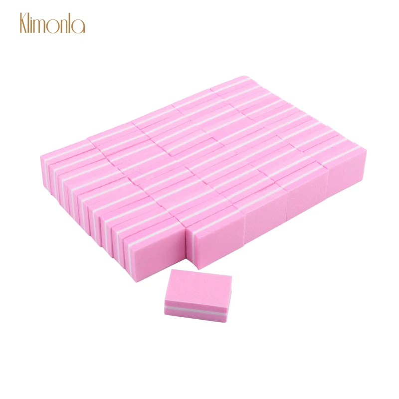 20 Pcs/lot Mini Pink Nail Buffer Block Nail Art Sanding Files Sponge Pink Manicure Tips Polishing Manicure Makeup Art Tools