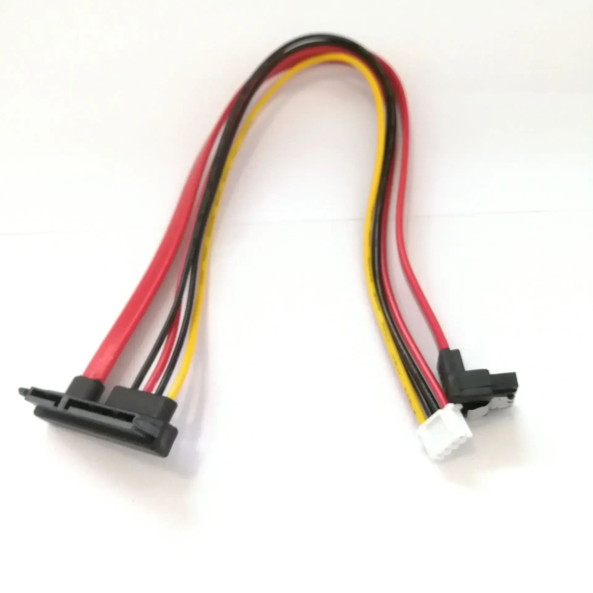 90 Degree  22P SATA 7+15P 22pin to SH 2.0 4pin Power Right Angled SATA  HDD Hard Disk High Speed Computer Data Power Cable