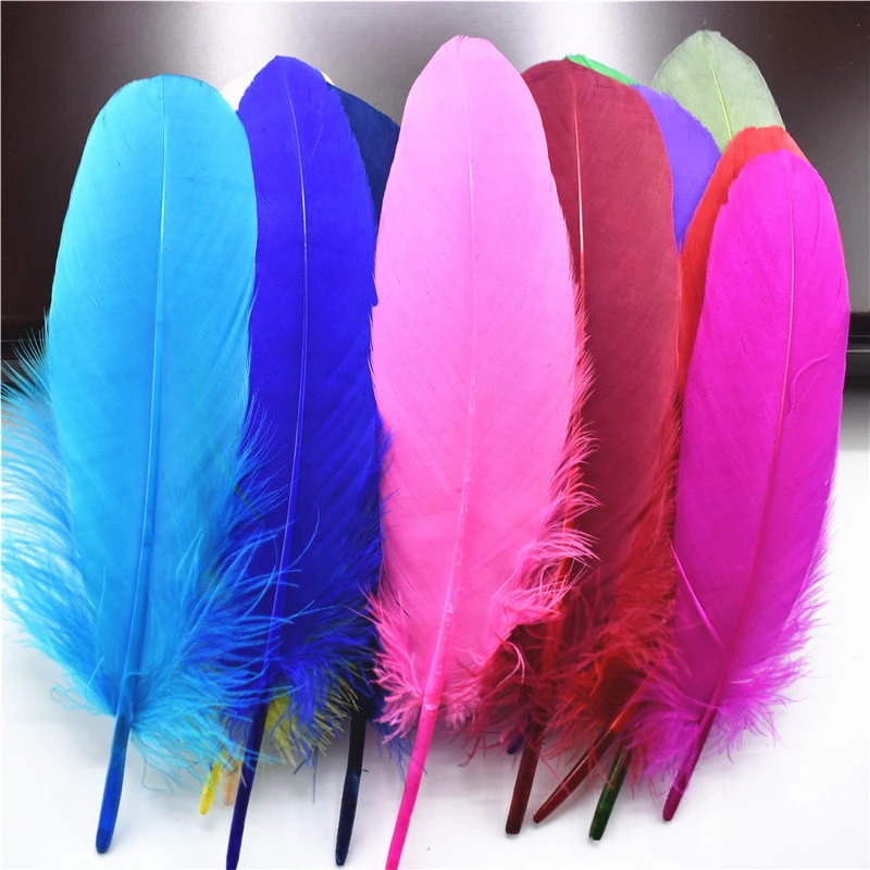 Wholesale Hard Pole Natural Goose Feathers for Crafts Plumes 5-7inch/13-18cm DIY Jewelry Plume Feather Wedding Home Decoration