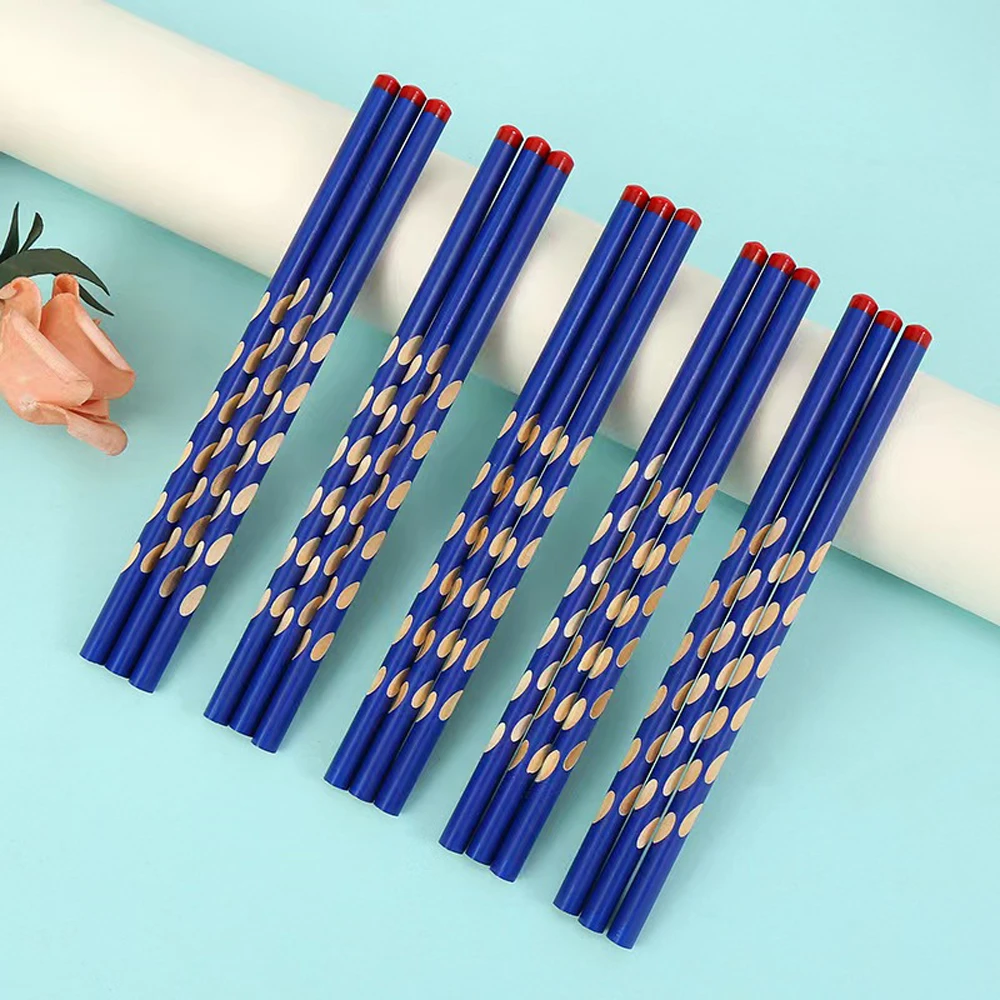 10Pcs Groove Triangle Wooden Pencil HB Posture Correction Pencil School Office Stationery Professional Exam Drawing Pencil