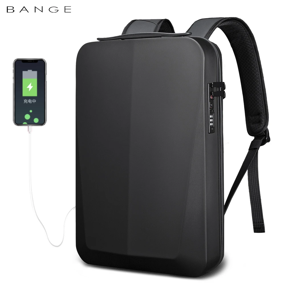 BANGE New Business Backpack Men's Usb Anti-Theft Computer Bag Big Capacity 15.6 Inch Laptop Bagpack Men Elegant Waterproof