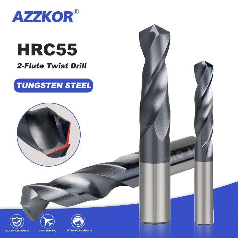 Carbide Alloy Drill Tungsten Steel Super Hard Stainless Twist Bit Straight Handle Solid Monolithic Drill For CNC Lathe Machine