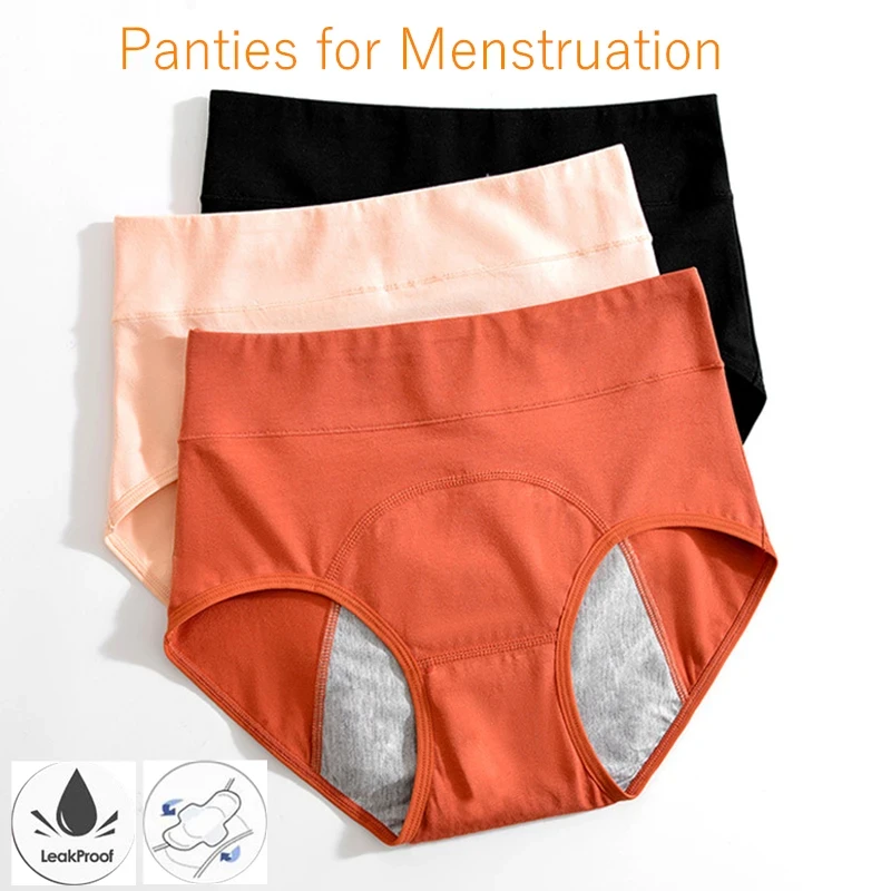 Cotton Menstrual Panties Panties for Menstruation HighWaist Culottes Menstruelles Bragas Menstruales Femme Culottes Menstruelles