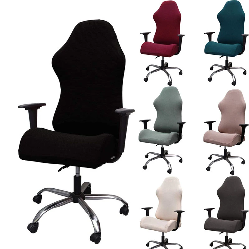 4Pcs/set Thicken Competition Gaming Chair Cover Office Chair Cover Elastic Armchair Seat Covers for Computer Chairs Slipcovers