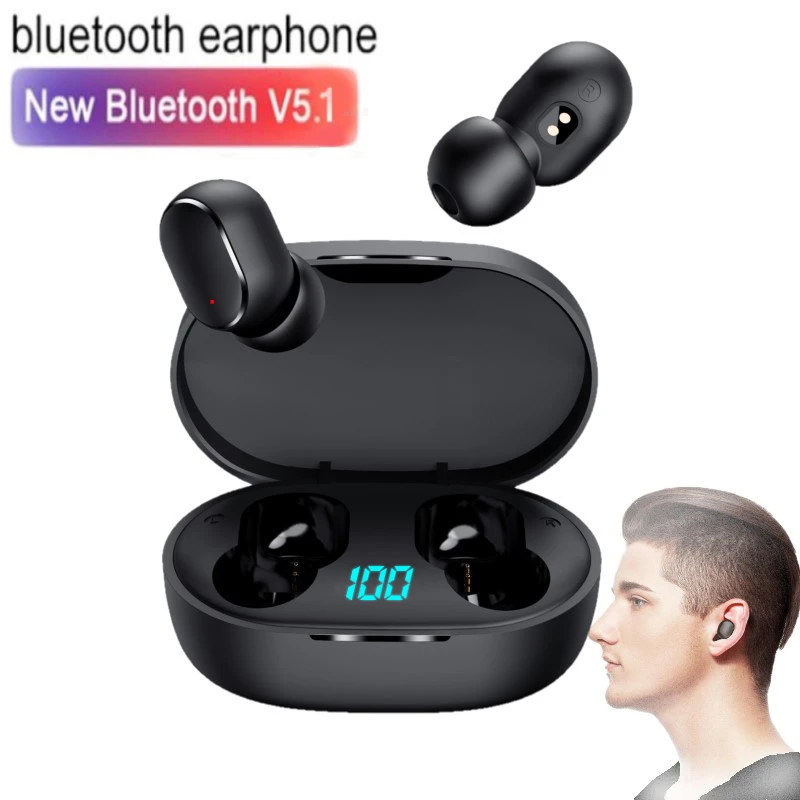 TWS E6S Bluetooth Earphones Wireless Earbuds For Xiaomi Redmi Noise Cancelling Headsets With Microphone Handsfree A6S Headphones