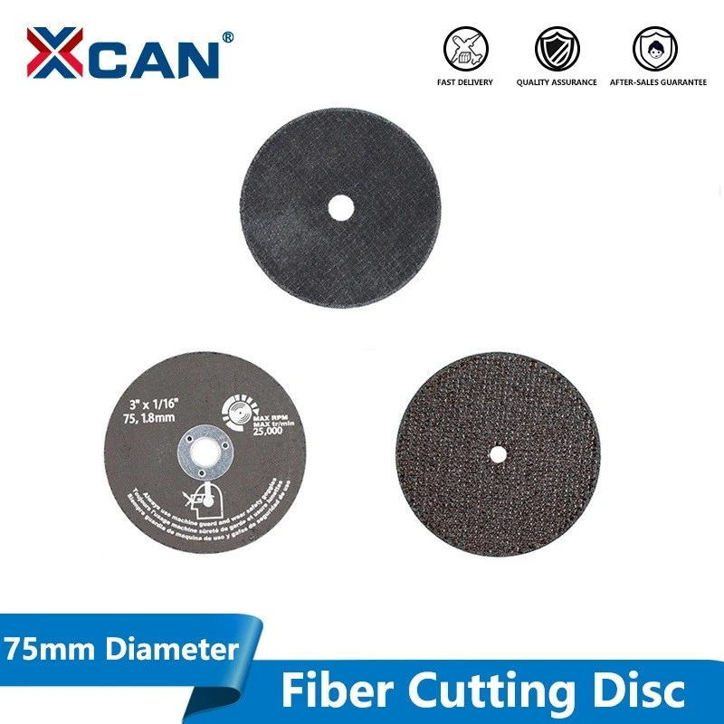 XCAN 1pc Diameter 75mm Fiber Cutting Disc For Angle Grinder Disc Cutting Stone Tile Metel Circular Saw Blade