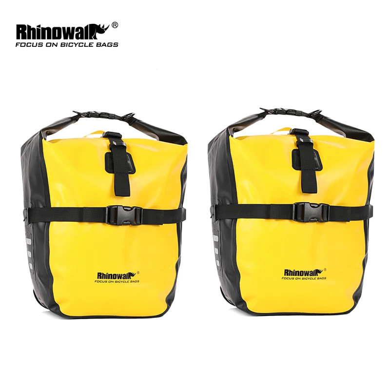 Rhinowalk 2021 New  20L Waterproof Bicycle Pannier Bag Bike Accessories Portable Bike Bag Trunk Pack Cycling Travel Cycling Bag