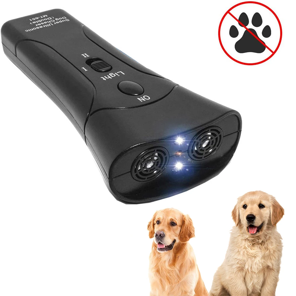 Pet Dog Repeller Anti Barking Stop Bark Training Device Trainer LED Ultrasonic Anti Barking Ultrasonic Without Battery