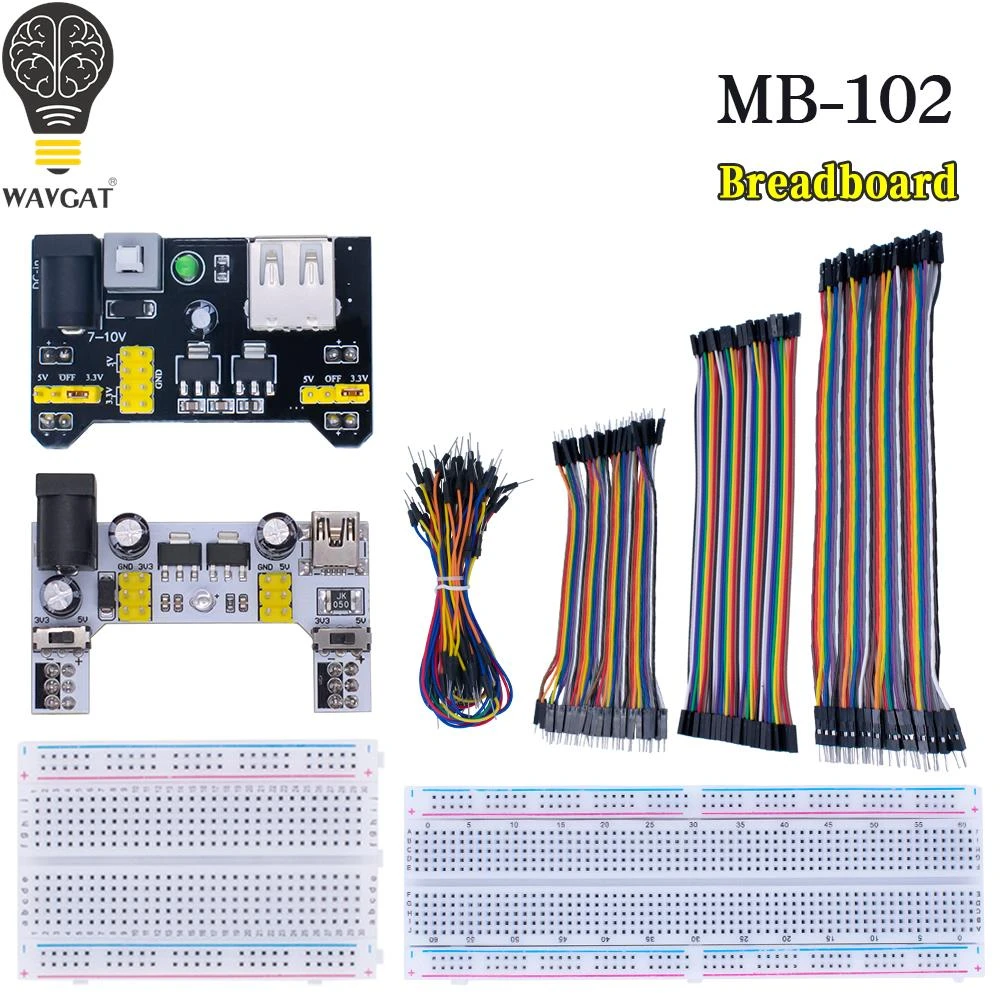 NEW MB-102 MB102 Breadboard 400 830 Point Solderless PCB Bread Board Test Develop DIY for arduino laboratory SYB-830