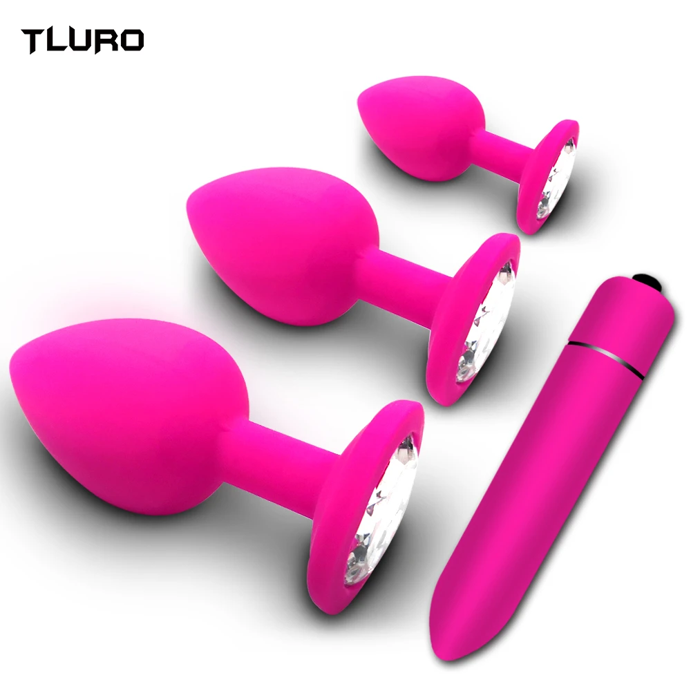 Anal Plug Butt Sex Toys for Women Men Soft Silicone Prostate Massager Mini Erotic Bullet Vibrator Anal Toys for Adults 18