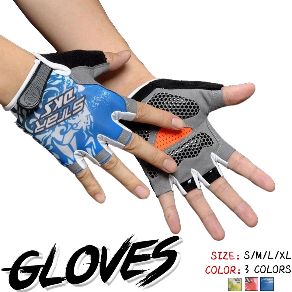 Professional Gym Fitness Gloves Power Weight Lifting Women Men   Workout Bodybuilding Cycling Half Finger Hand Protector