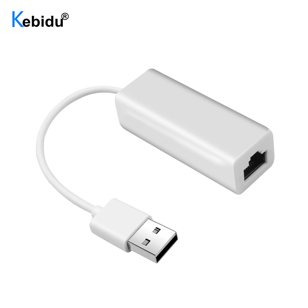 Kebidu Portable USB 2.0 To RJ45 Network Card 10Mbps Micro USB To RJ45 Ethernet Lan Adapter For PC Laptop Windows XP 7 8