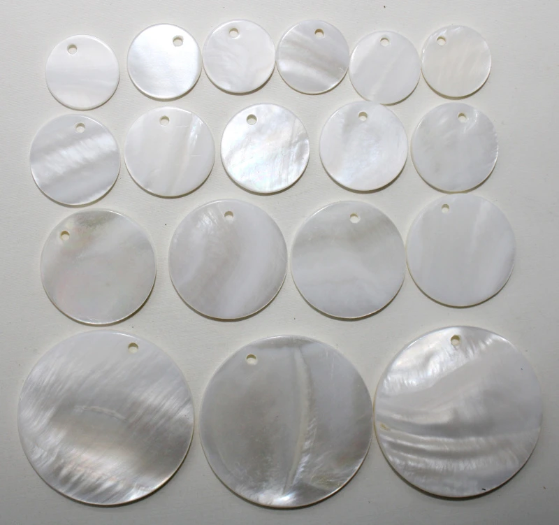 Natural Shell Geometric Round Pendant for DIY Handmade Earring Jewelry Making decoration Accessories Parts