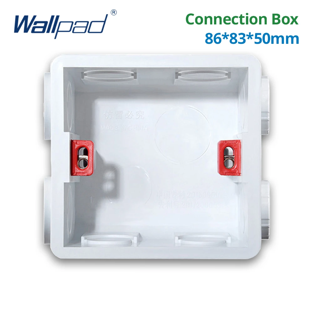 Mounting Lining Box for 86*86mm Wall Switch and Socket Wallpad Cassette Universal White Wall Back Junction Box