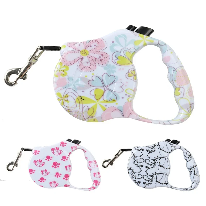 Printed Retractable Leash For Dogs Extending Puppy Walking Leads Puppy Pet Dog Running Leashes Great Product For Walk the Dog
