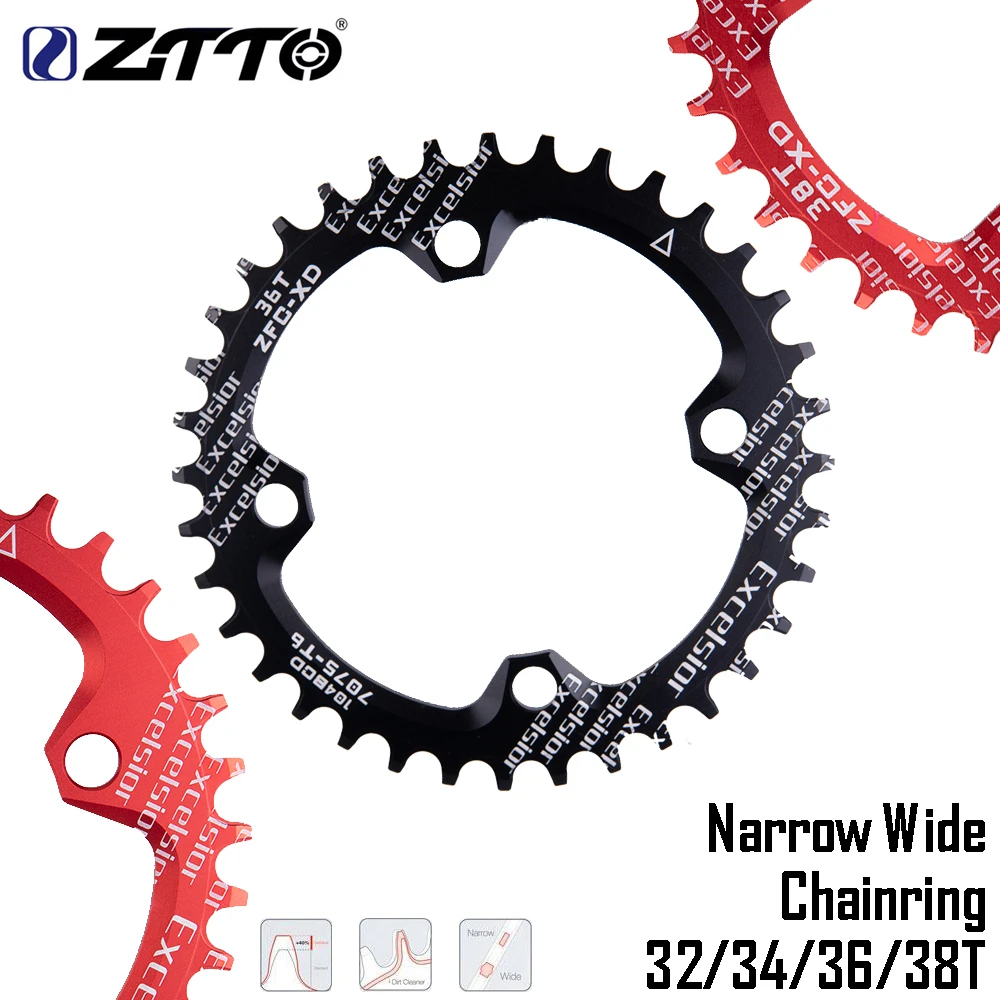 ZTTO MTB 104BCD Round Narrow Wide Bicycle Single Speed Crank set Aluminum alloy 12S Mountain Bike 12 speed Chain ring Chainwheel