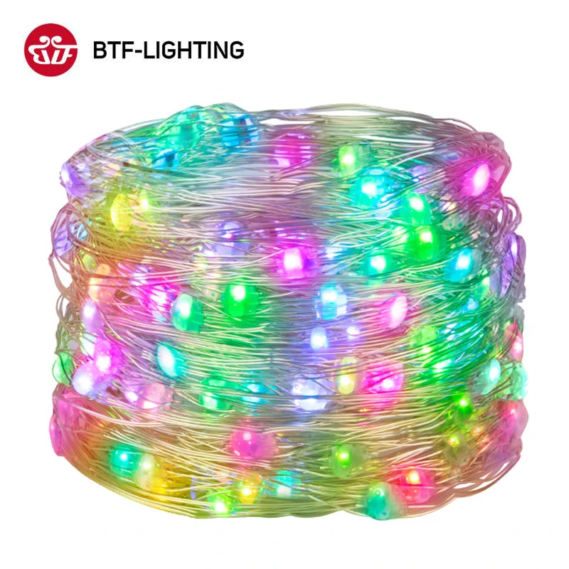 WS2812B RGB LED String Dream Color 5 m 50 leds Party Lights WS2812 Birthday Decoration Light Addressable Individually DC 5V