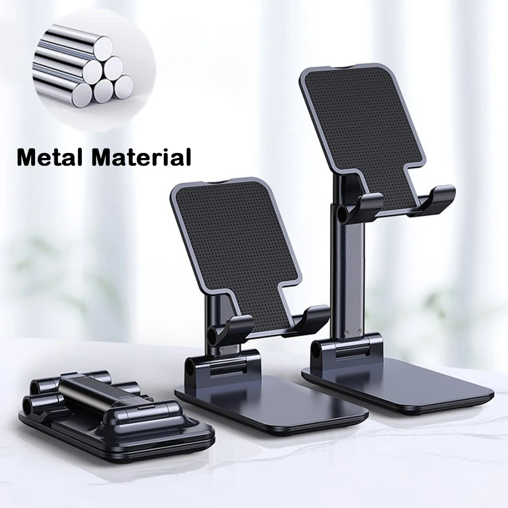 YelWong Phone Holder Portable Tablet Holder iPad Stand Desktop Bracket Adjust Foldable Stand for iPhone Samsung Xiaomi Huawei