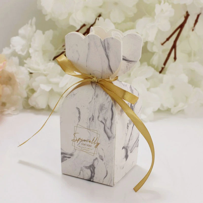 10pcs/lot Marble Design Wedding Dragees Box Flower Wedding Party Gift Boxes Wedding Favors Gift Boxes for Wedding Events