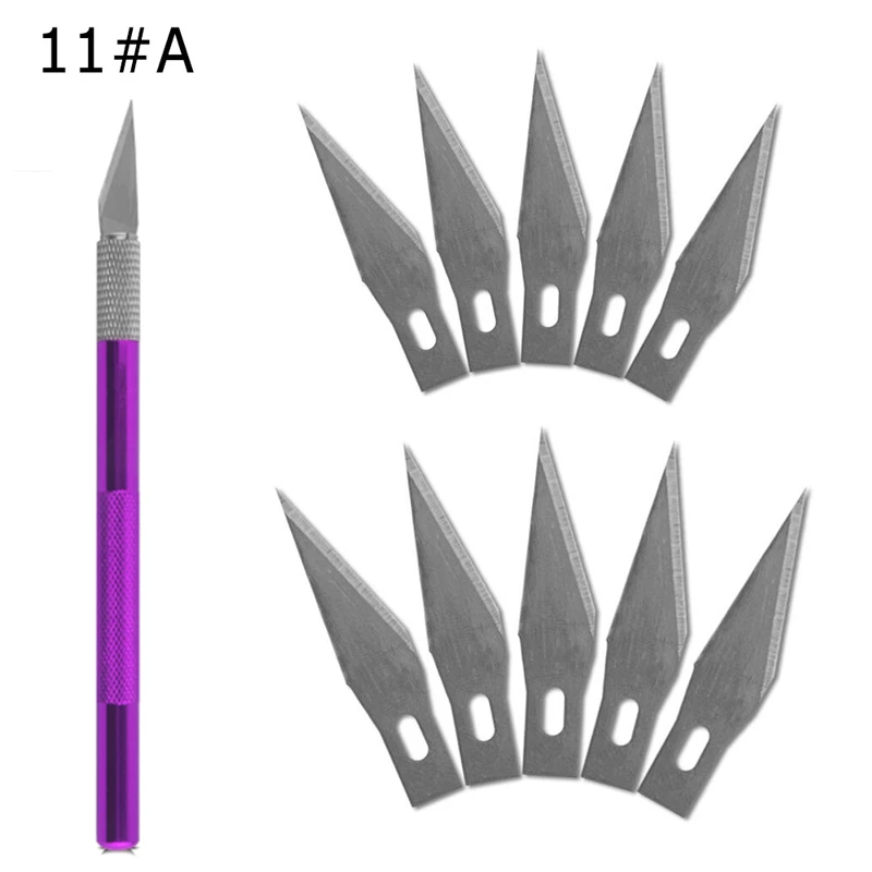 1 Knife Handle with 11 Blade Replacement 1#Mobile Phone PCB DIY Repair Hand Tools Surgical Scalpel Blade