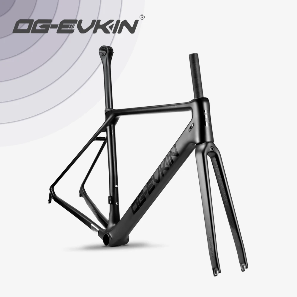 OG-EVKIN CF-025 Carbon Road Frame V-Brake Bicycle Frame Super Light BB86 700C x 25C Di2&Mechanical Bike Frames Frameset Racing