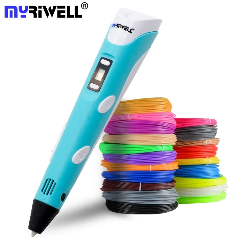 Myriwell 3D Pen LED Screen DIY 3D Printing Pen 100m ABS Filament Creative Toy Gift For Kids Design Drawing